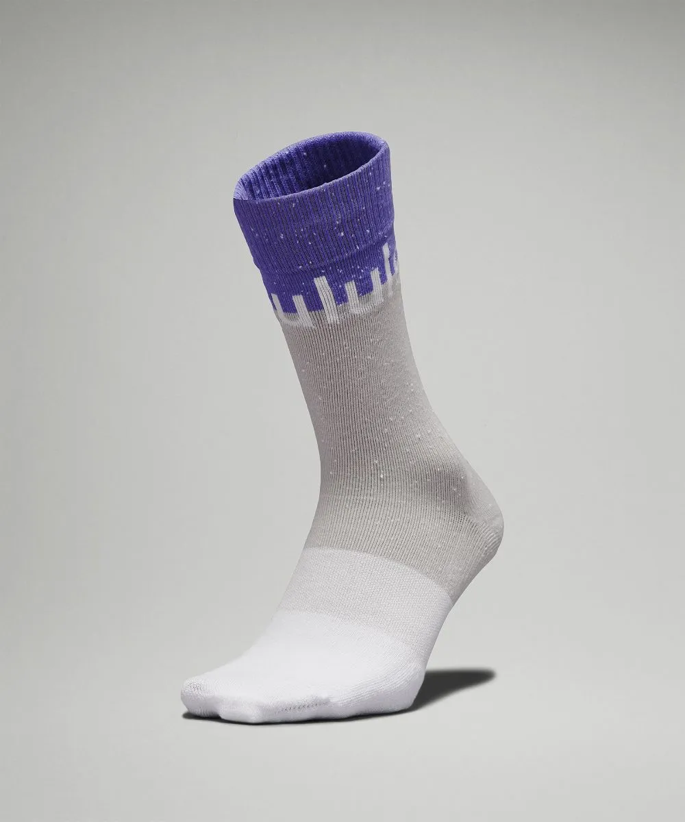 Lululemon Men's Daily Stride Comfort Crew Socks, Lavender