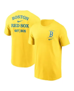 Men's Boston Red Sox City Connect 2-Hit Nike Gold T-Shirt