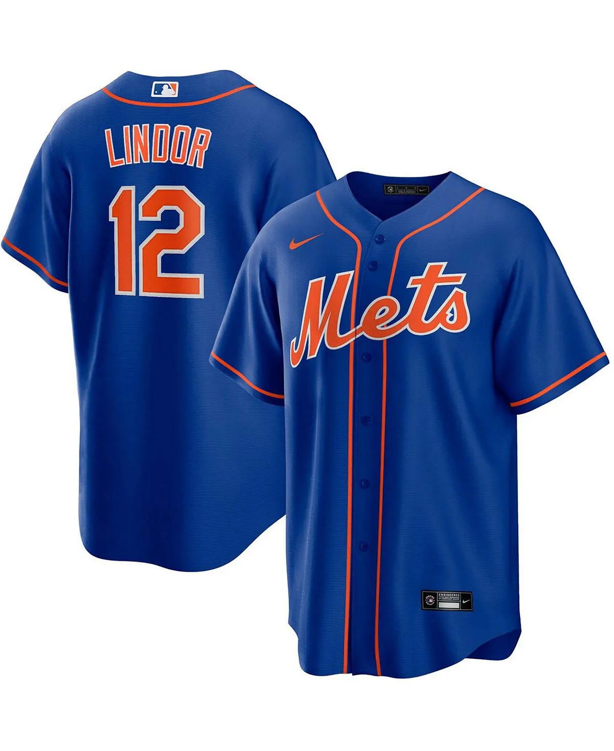 Men's Francisco Lindor Royal New York Mets Nike Alternate Player Replica T-Shirt