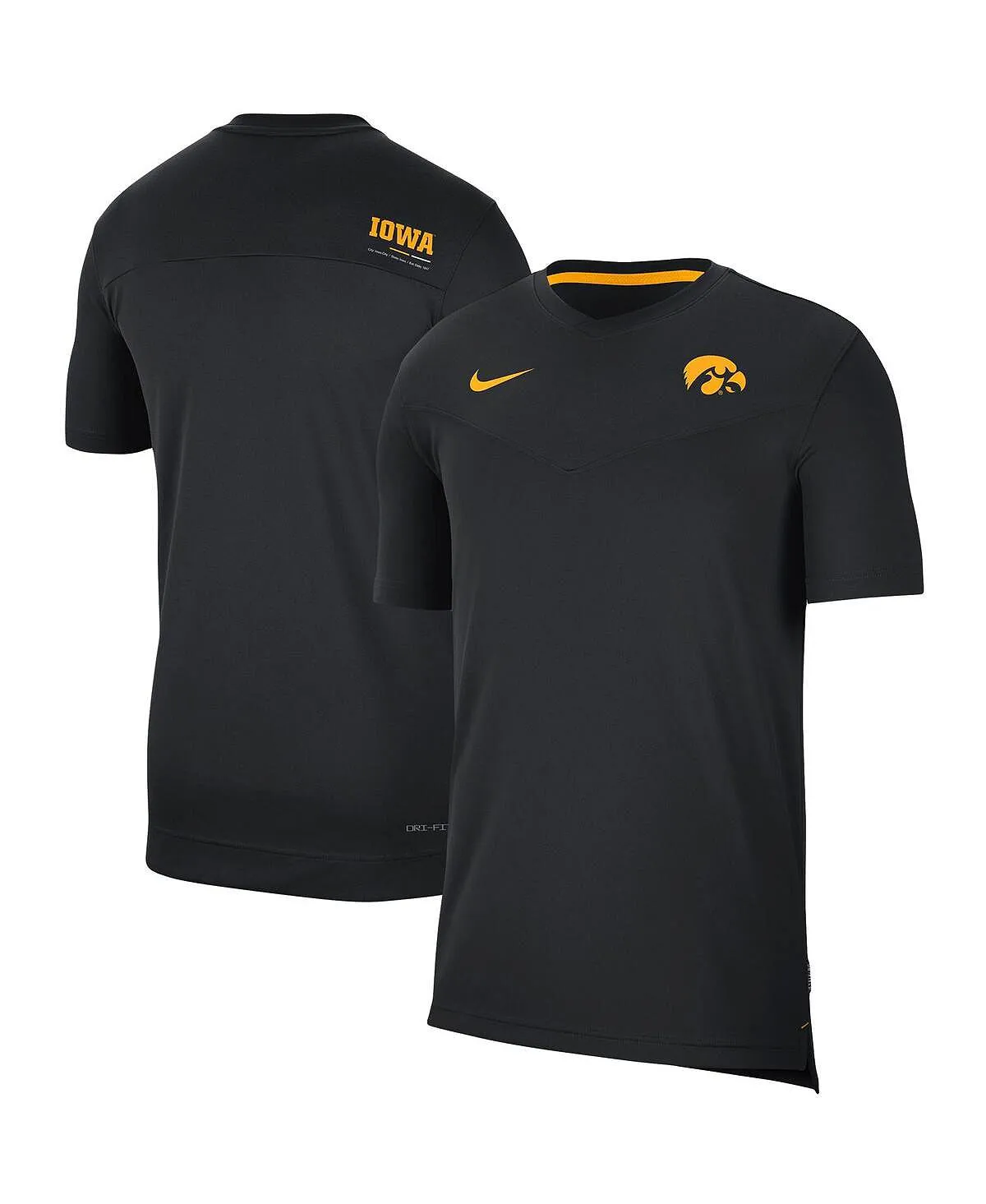 Men's iowa hawkeyes coach uv performance Nike T-shirt, black