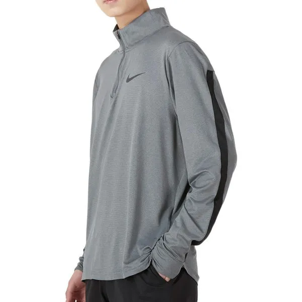 Men's Nike Sports Training Casual Long Sleeves Gray T-Shirt, gray