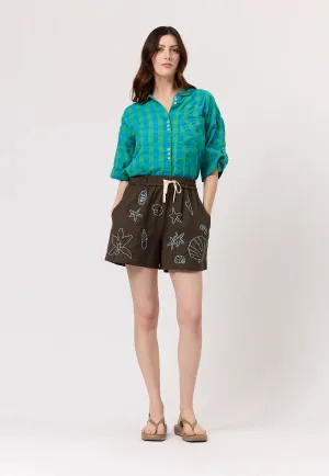 Nancybird Iris Short in Embroidered Shell