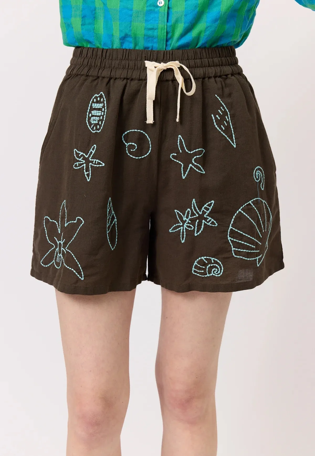 Nancybird Iris Short in Embroidered Shell