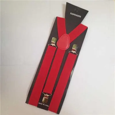 New Mens Womens Unisex Clip-on Suspenders Elastic Y-Shape Adjustable Braces Colorful For Female Male Fashion Accessory Apparel