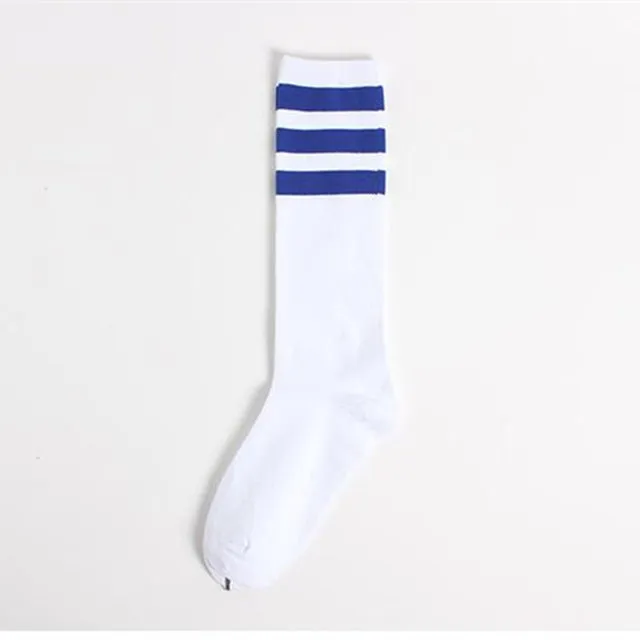 New Men/Women 3 Three Stripes Cotton Socks Retro Old School  Hiphop Skate Long Short  Meias  harajuku white black winter cool