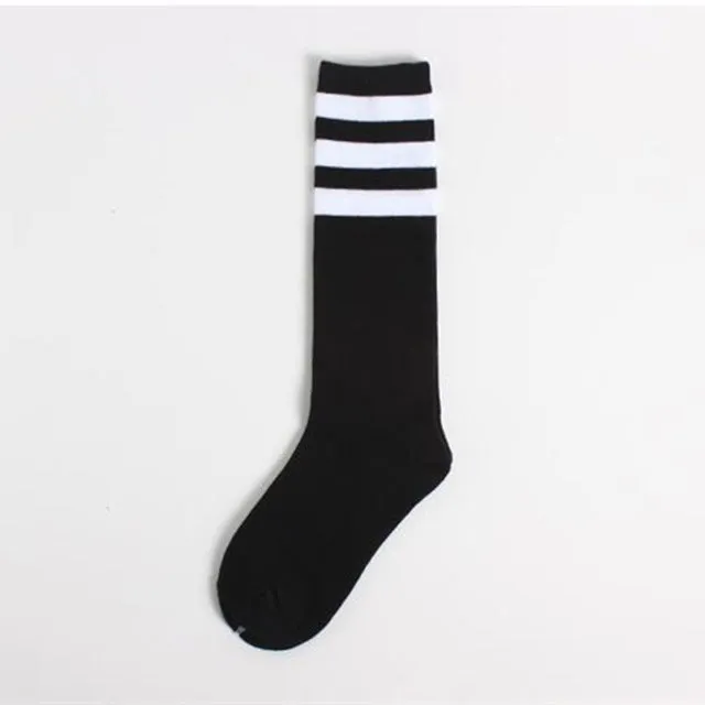 New Men/Women 3 Three Stripes Cotton Socks Retro Old School  Hiphop Skate Long Short  Meias  harajuku white black winter cool