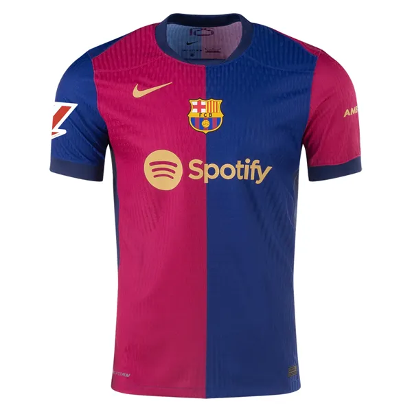 Nike Barcelona Authentic Frenkie De Jong Home Jersey w/ La Liga Patch 24/25 (Royal/Nobel Red/Club Gold)