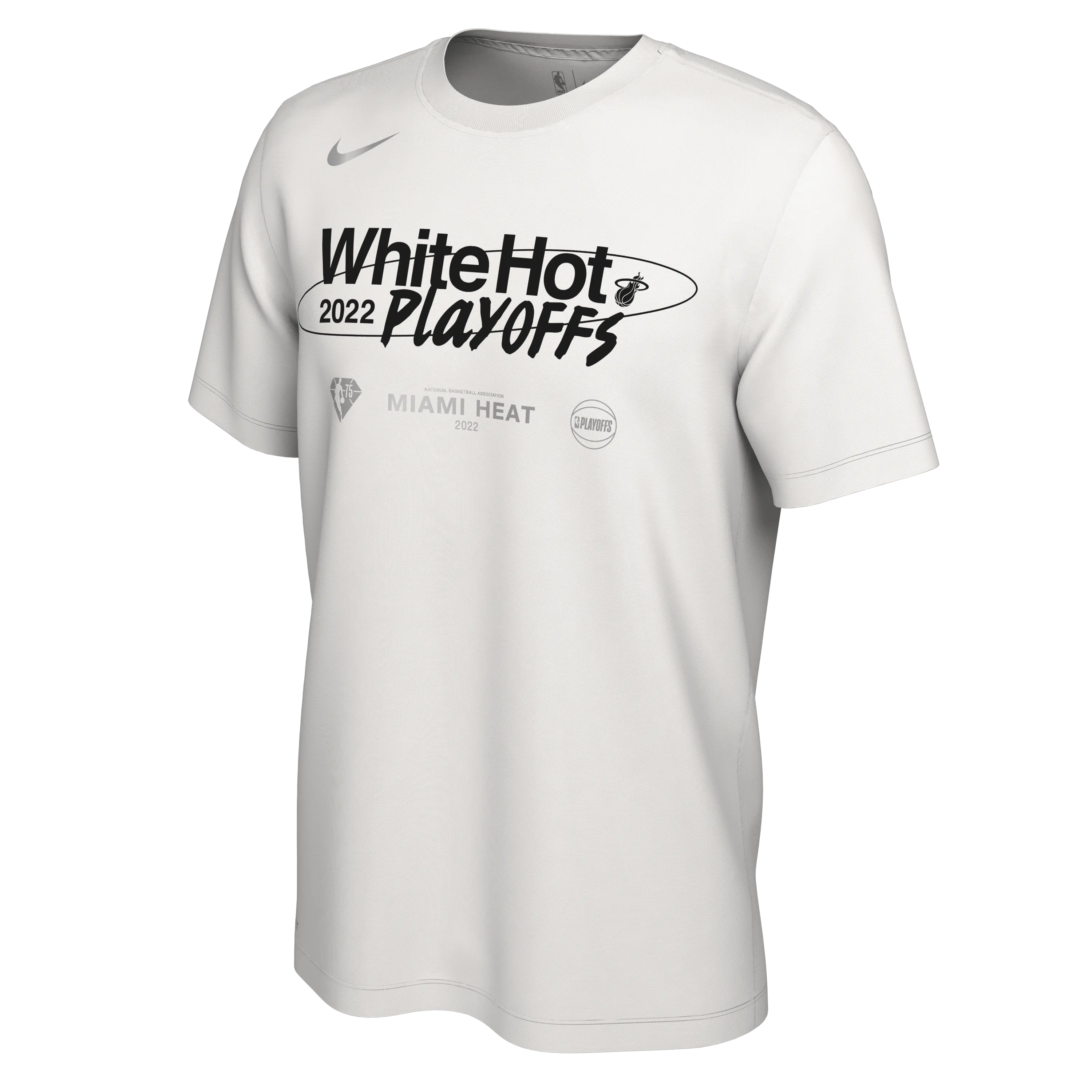 Nike Miami HEAT White Hot 2022 NBA Playoffs Mantra Tee