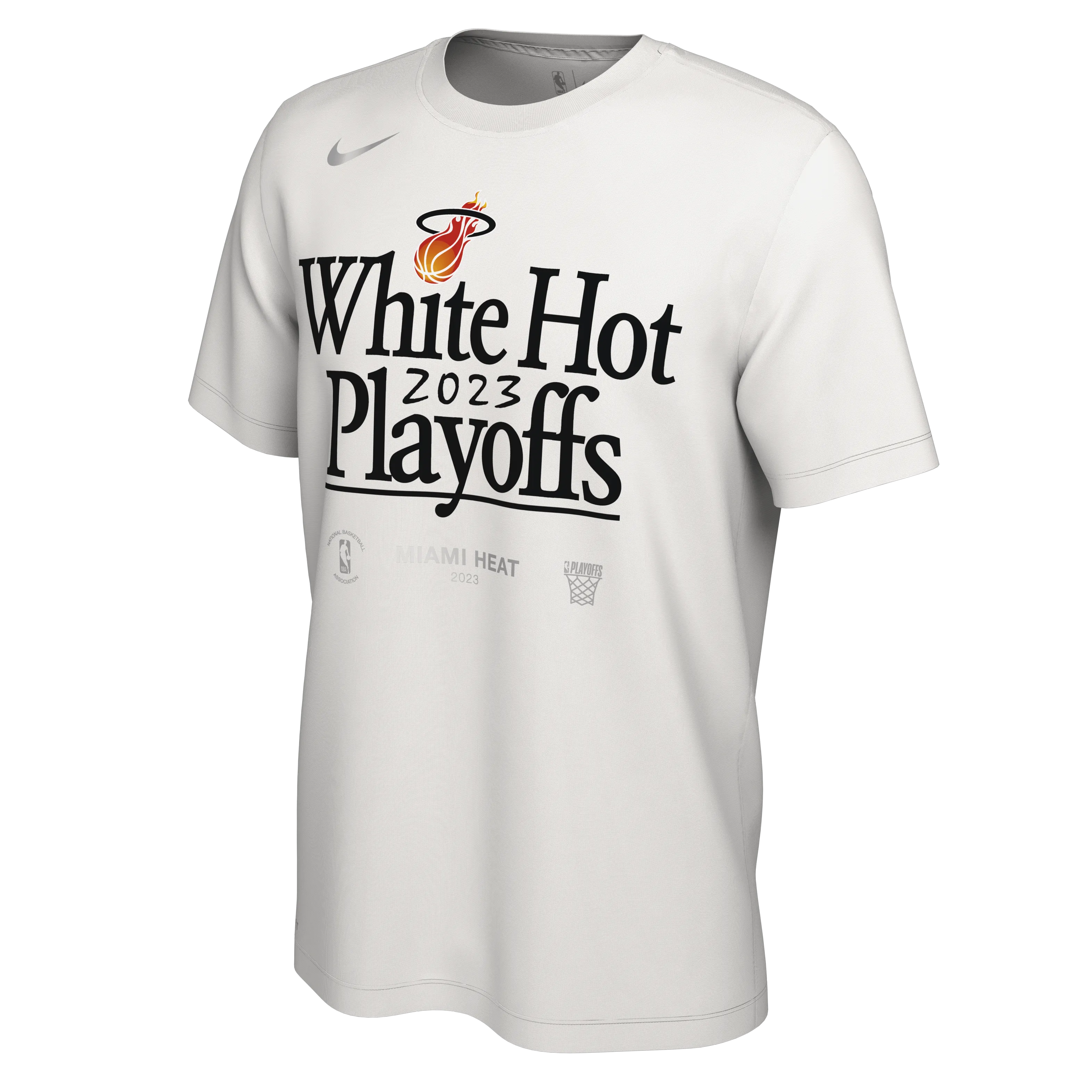 Nike Miami HEAT White Hot 2023 NBA Playoffs Tee