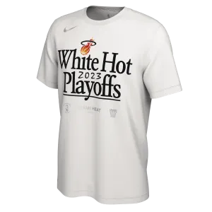 Nike Miami HEAT White Hot 2023 NBA Playoffs Tee