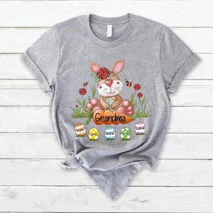 Personalized Bunny Grandma Rabbit Cute With Grankids Egg Easter Day