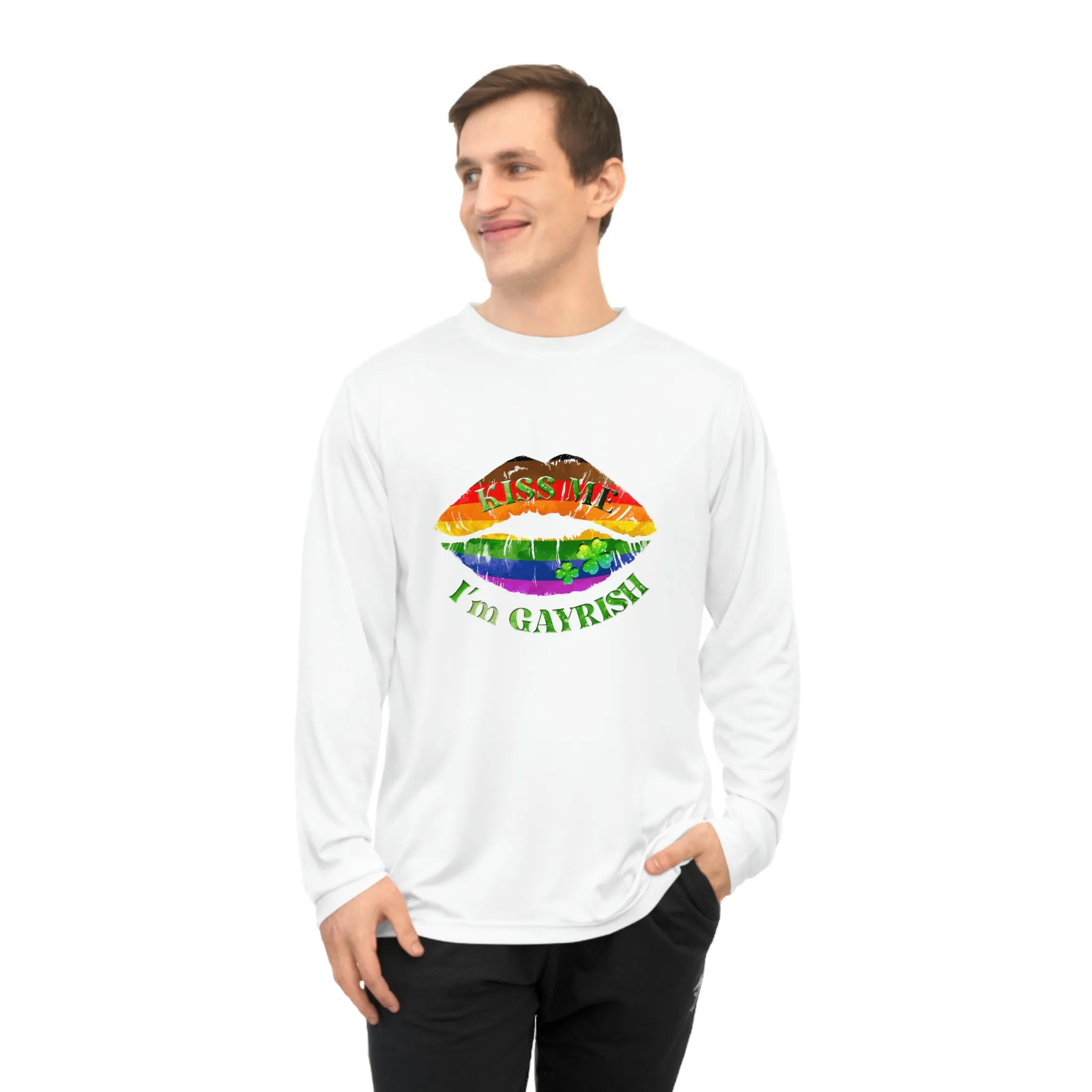 Philadelphia Pride Flag Unisex Performance Long Sleeve Shirt - Kiss Me