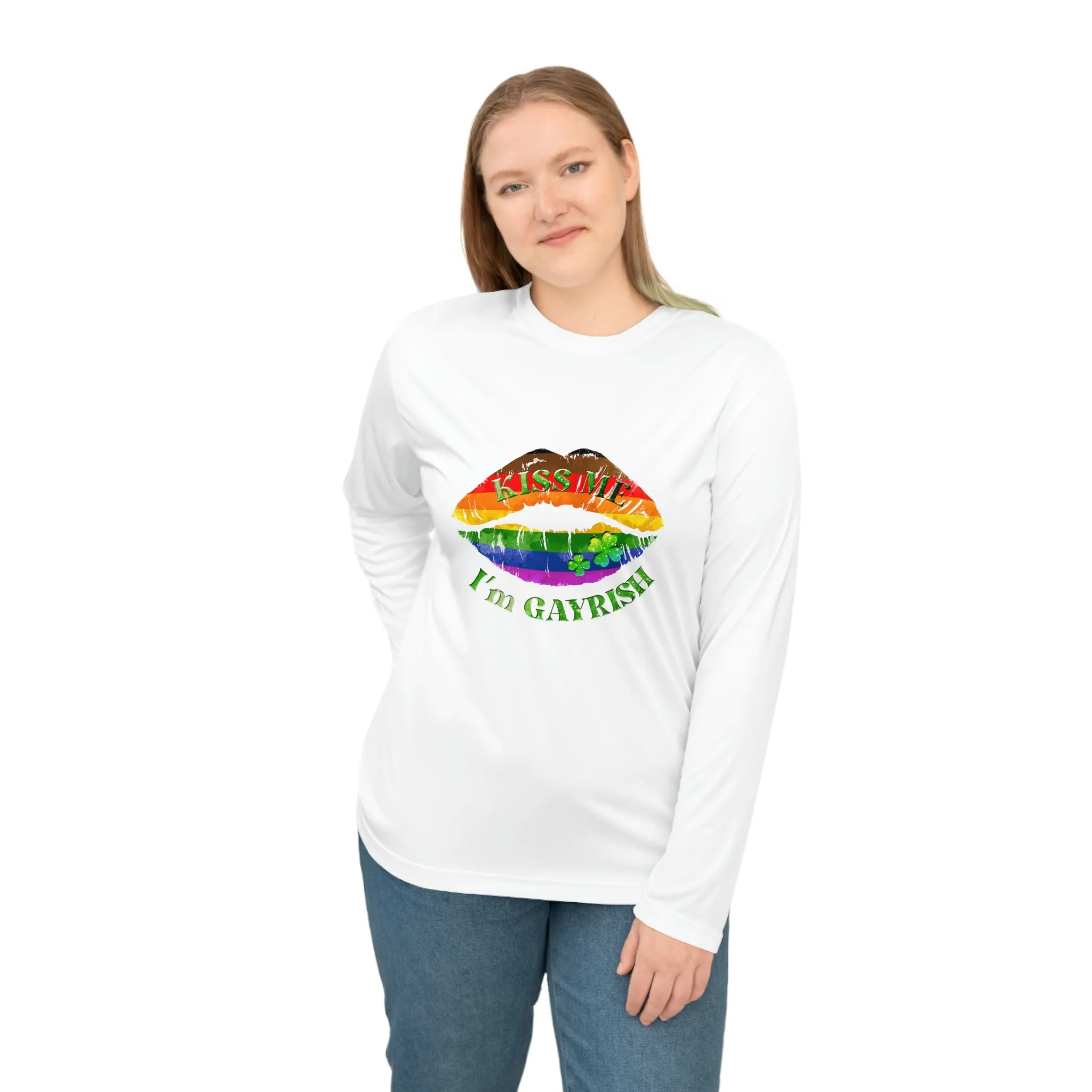 Philadelphia Pride Flag Unisex Performance Long Sleeve Shirt - Kiss Me