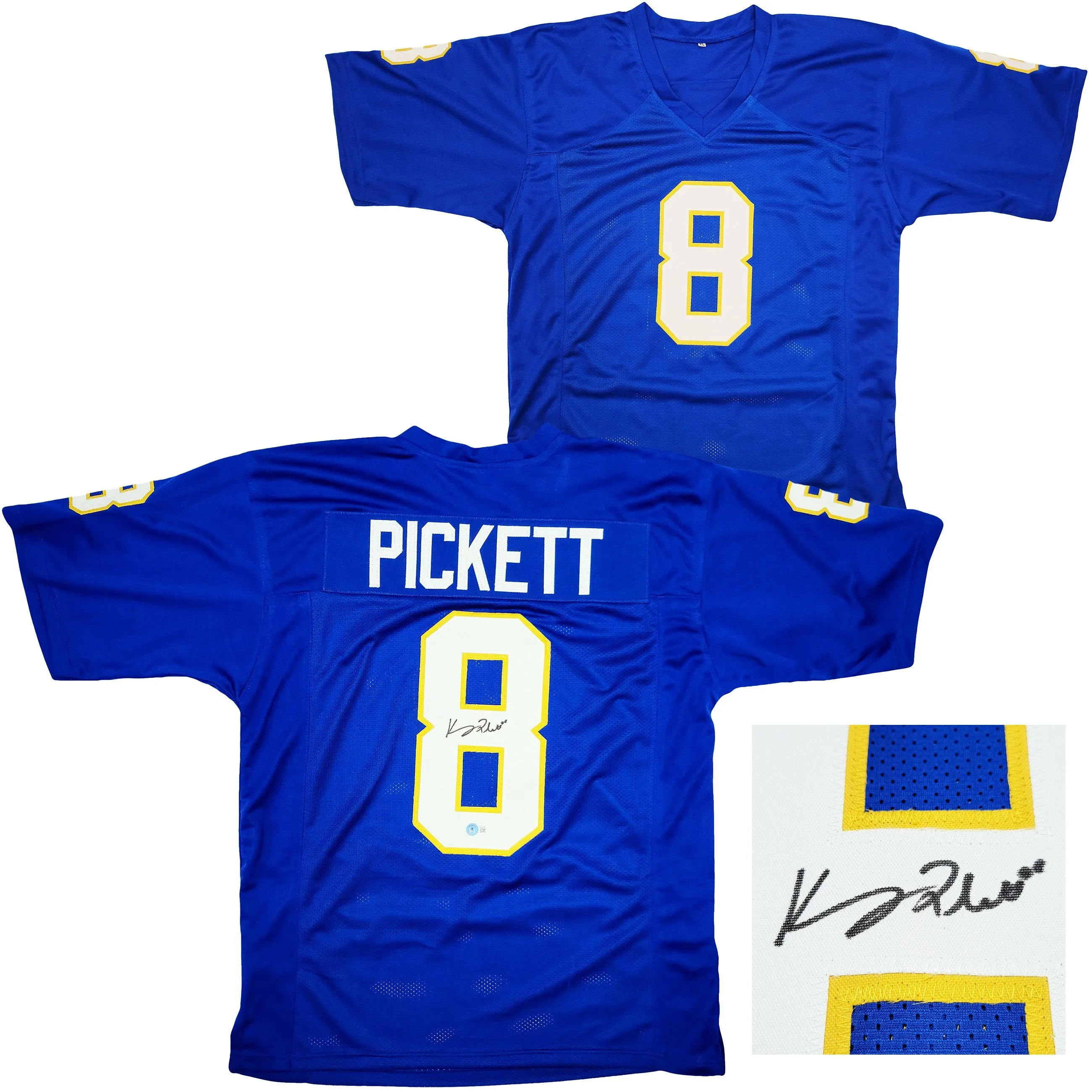 Pittsburgh Panthers Kenny Pickett Autographed Blue Jersey Beckett BAS QR Stock #202978