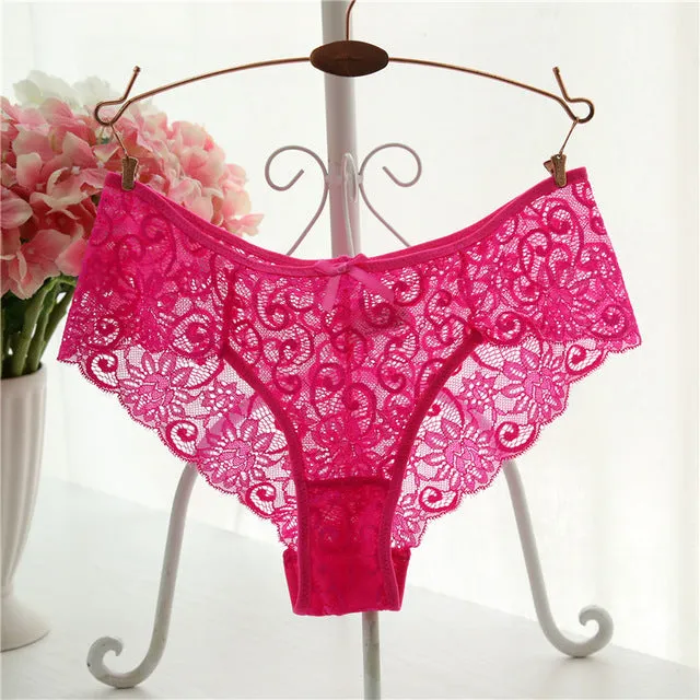 Plus Size S/XL Fashion High Quality Women's Panties Transparent Underwear Women Lace Soft Briefs Sexy Lingerie