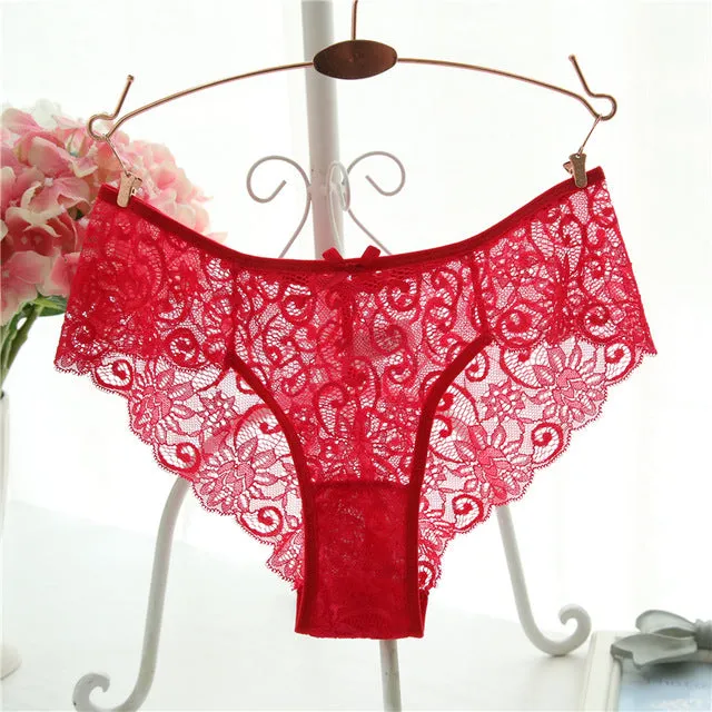 Plus Size S/XL Fashion High Quality Women's Panties Transparent Underwear Women Lace Soft Briefs Sexy Lingerie