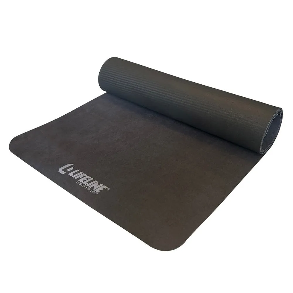 Premium Suede Yoga Mat - Black