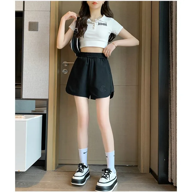 Pure Cotton Solid Sports Thin Casual Shorts