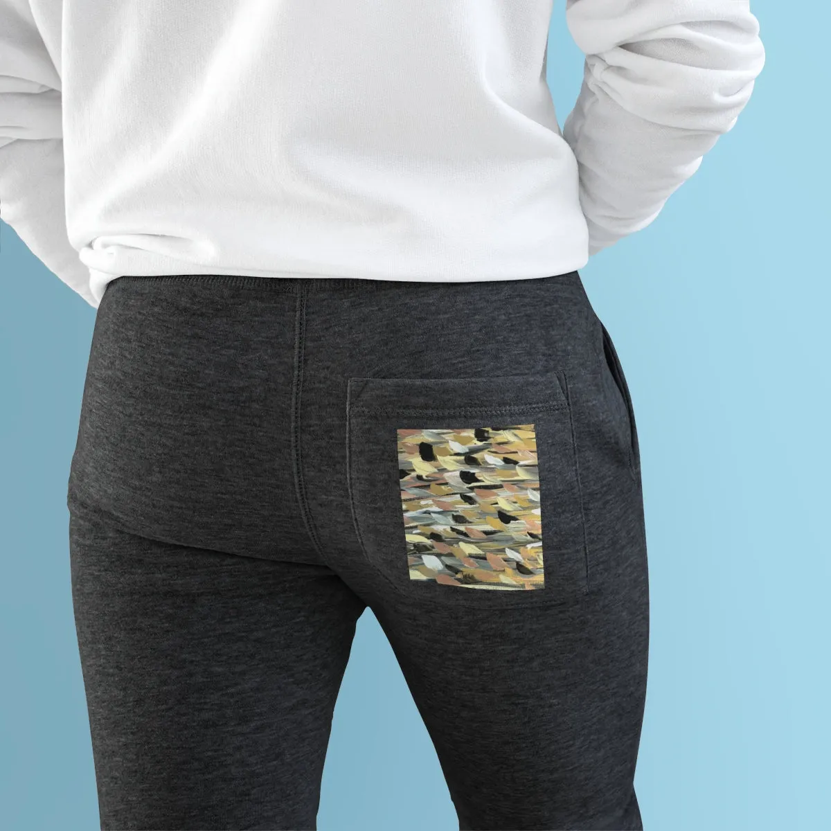 Rose Gold Brushstrokes  Premium Fleece Joggers