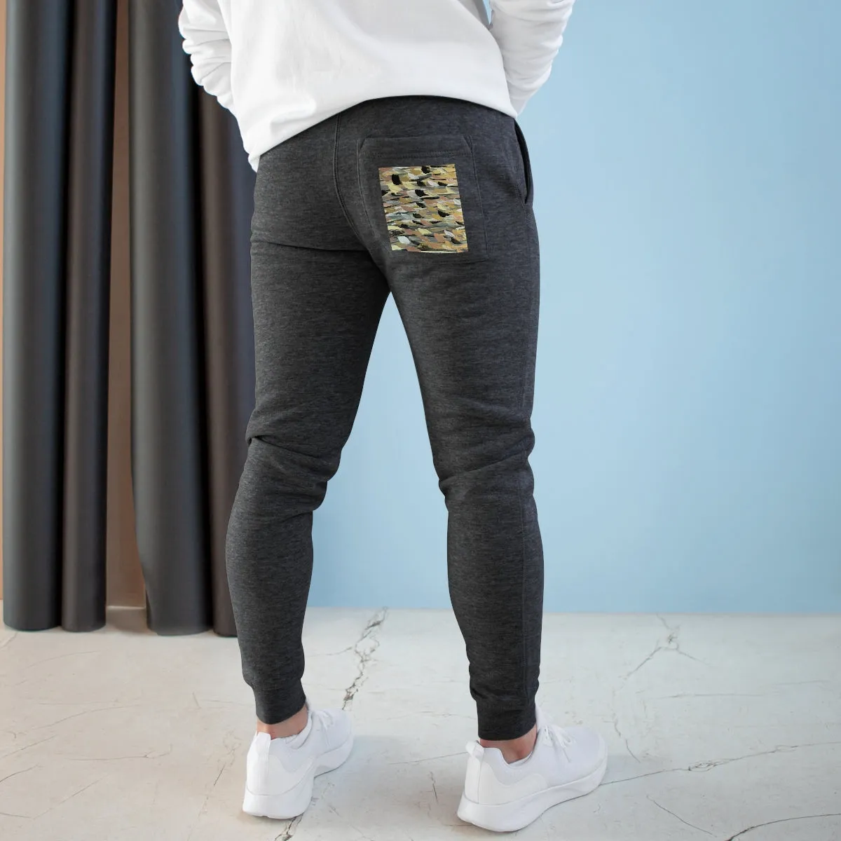 Rose Gold Brushstrokes  Premium Fleece Joggers