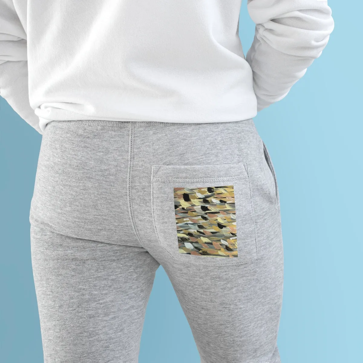 Rose Gold Brushstrokes  Premium Fleece Joggers