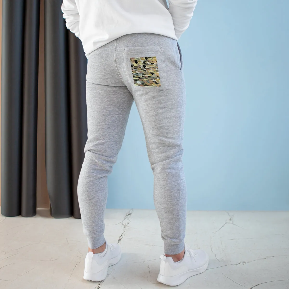 Rose Gold Brushstrokes  Premium Fleece Joggers