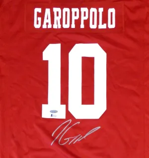 San Francisco 49ers Jimmy Garoppolo Autographed Red Nike Jersey Size XL TriStar & Beckett BAS Stock #133389