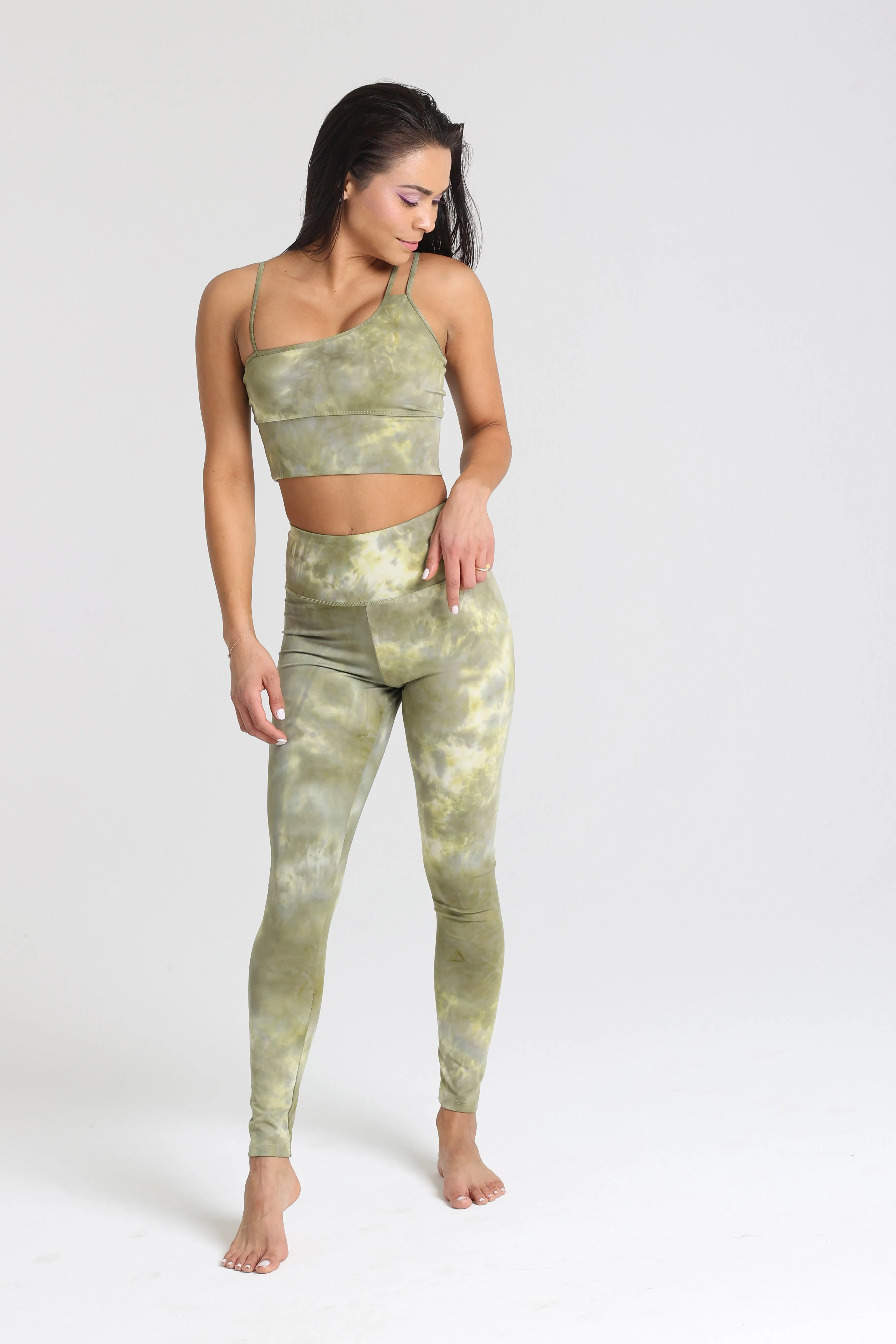 SEA FOAM GREEN ACID WASH LEGGING