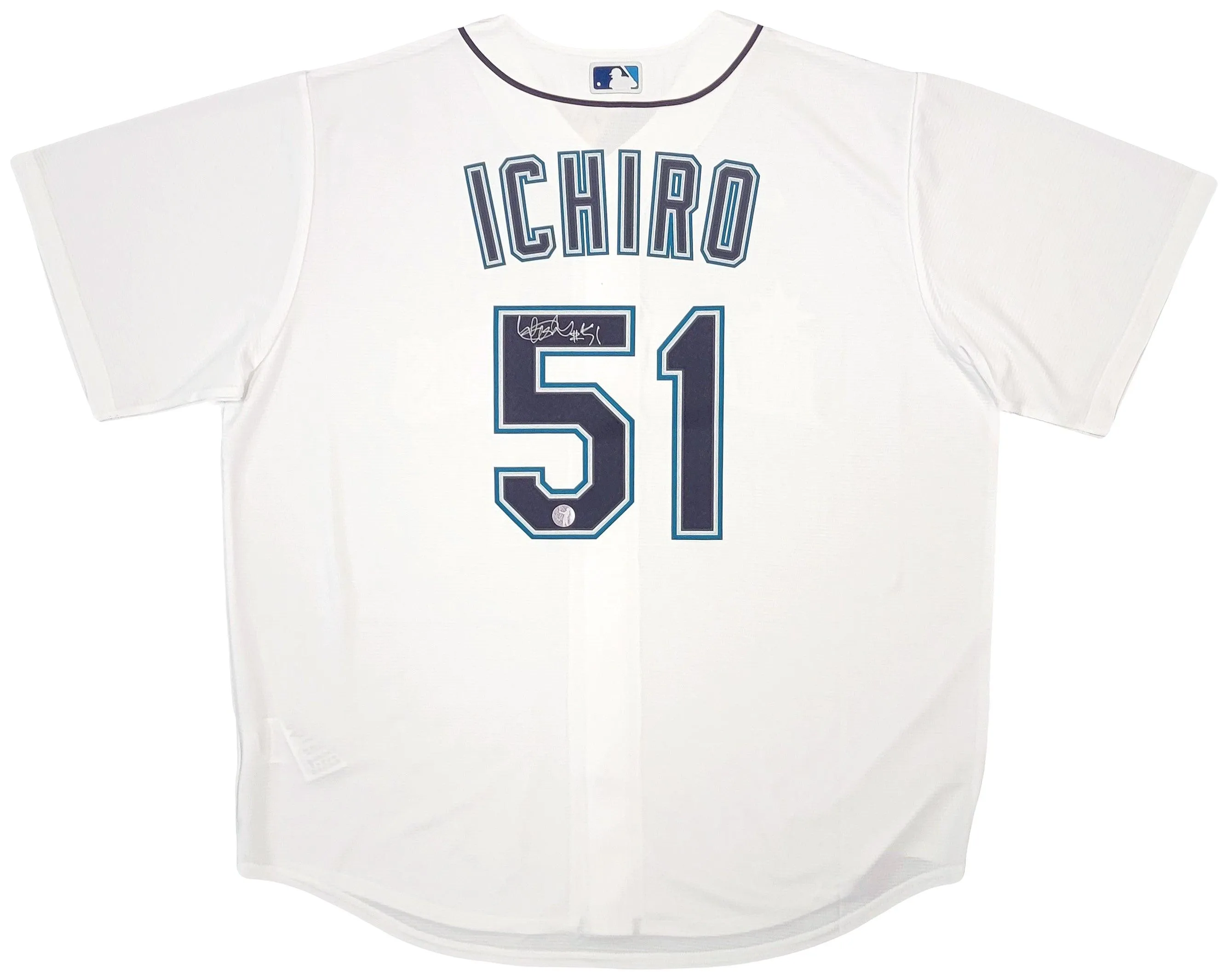 Seattle Mariners Ichiro Suzuki Autographed White Nike Jersey Size XL "#51" IS Holo Stock #209042