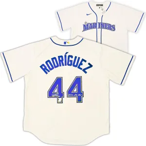 Seattle Mariners Julio Rodriguez Autographed Cream Nike Jersey Size XL "2022 AL ROY" Fanatics Holo Stock #216021