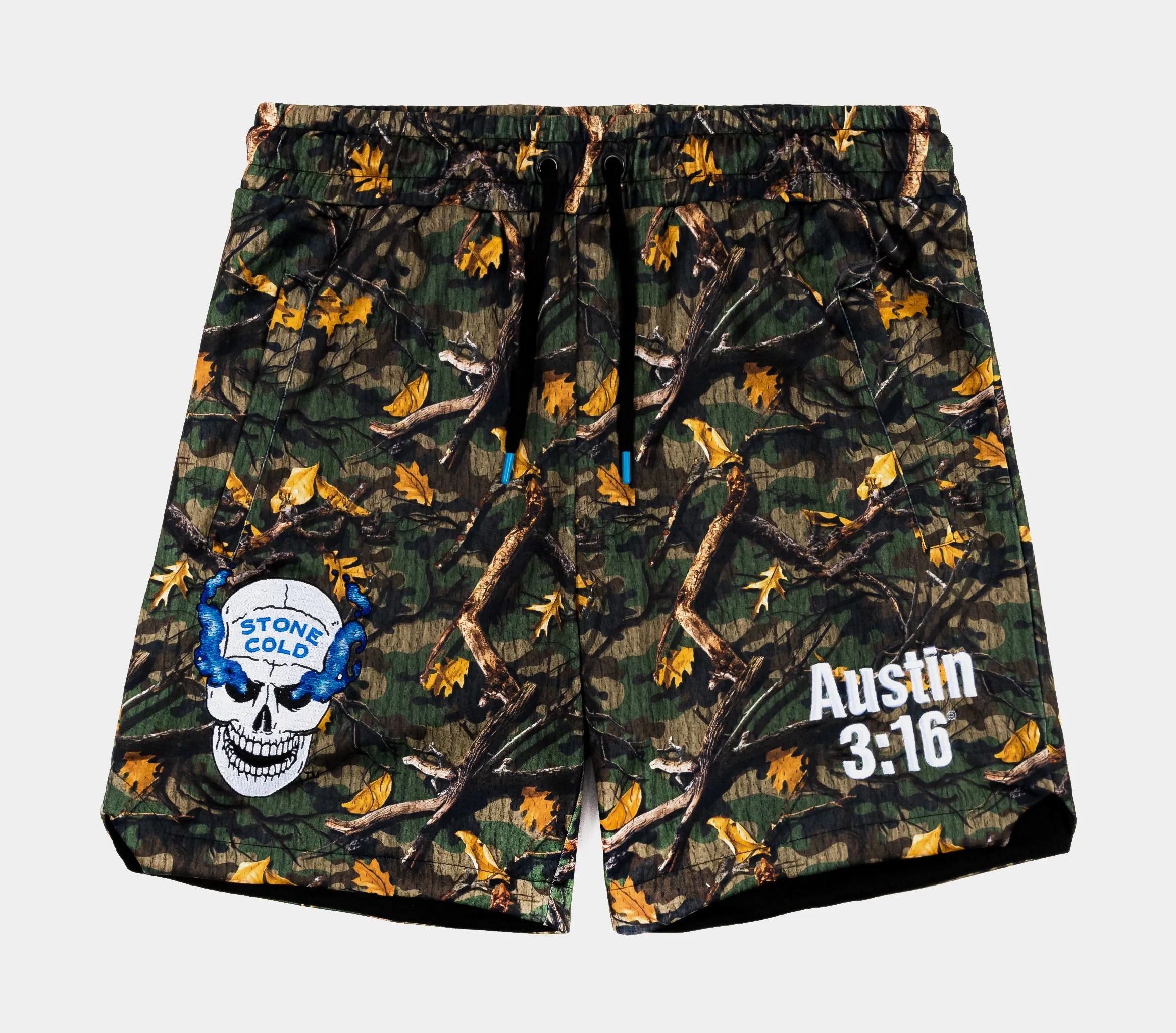 SP x WWE Stone Cold Steve Austin Camo Mens Shorts (Green/Brown)