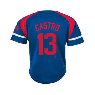 Starlin Castro #13 Chicago Cubs MLB Adidas Youth Applique Blue Jersey