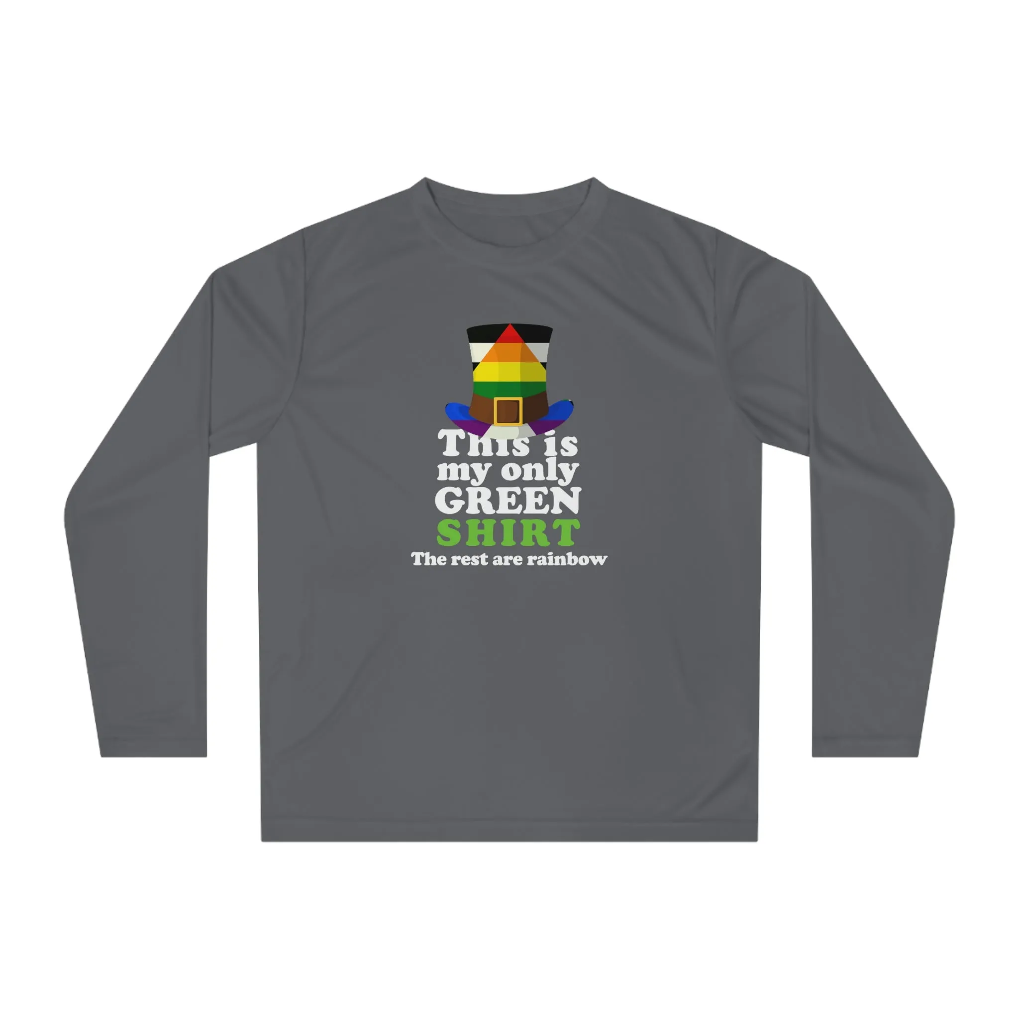 Straight Ally Flag Unisex Performance Long Sleeve Shirt - My Only Green Shirt