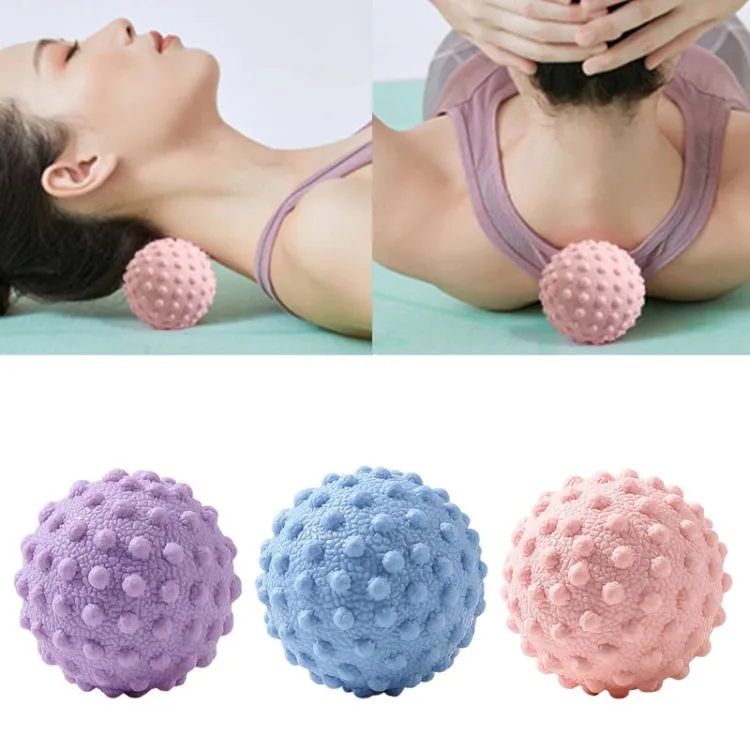 TPR Solid Bump Fascia Ball Foot Reflexology Yoga Massage Ball(Light Blue)