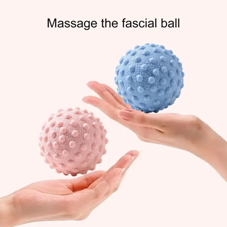 TPR Solid Bump Fascia Ball Foot Reflexology Yoga Massage Ball(Light Blue)