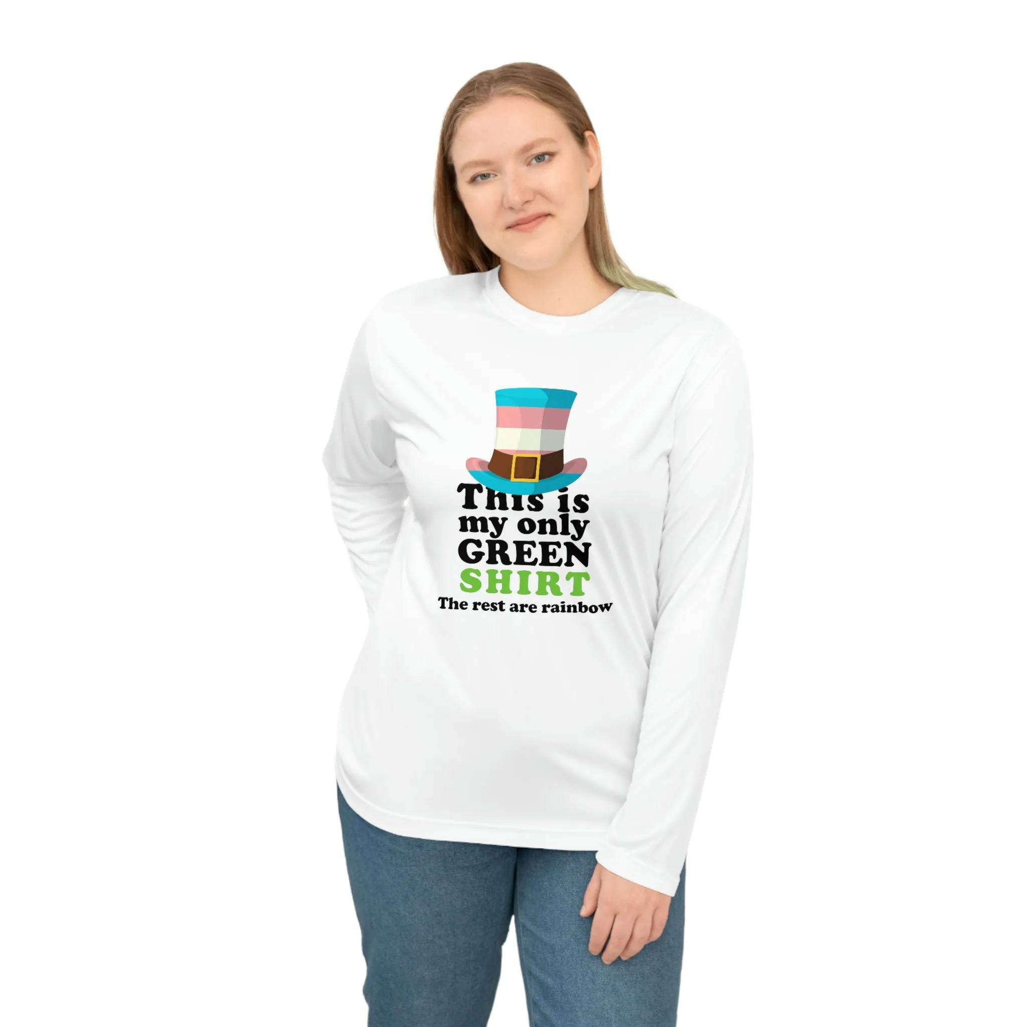 Transgender Flag Unisex Performance Long Sleeve Shirt - My Only Green Shirt