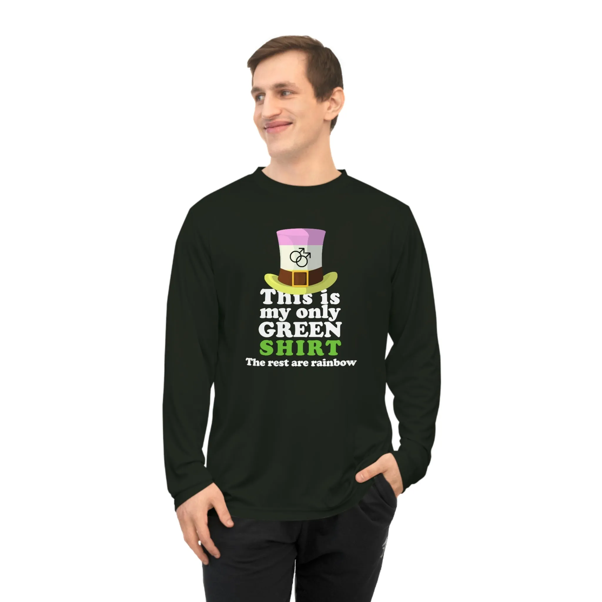 Twink Flag Unisex Performance Long Sleeve Shirt - My Only Green Shirt