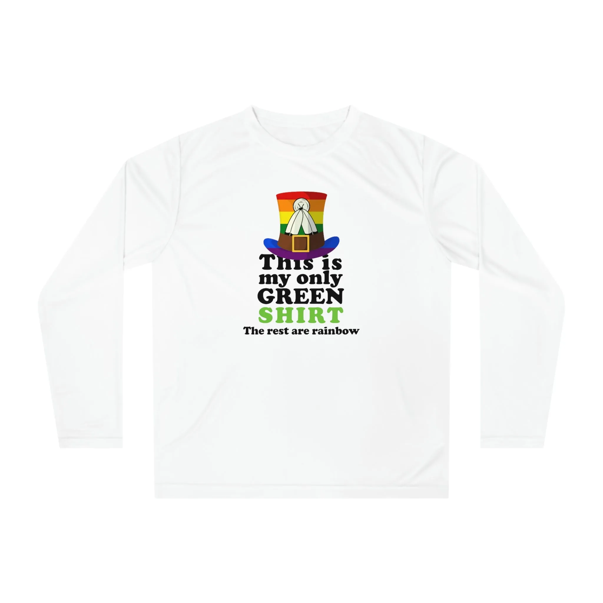 Two Spirit Flag Unisex Performance Long Sleeve Shirt - My Only Green Shirt