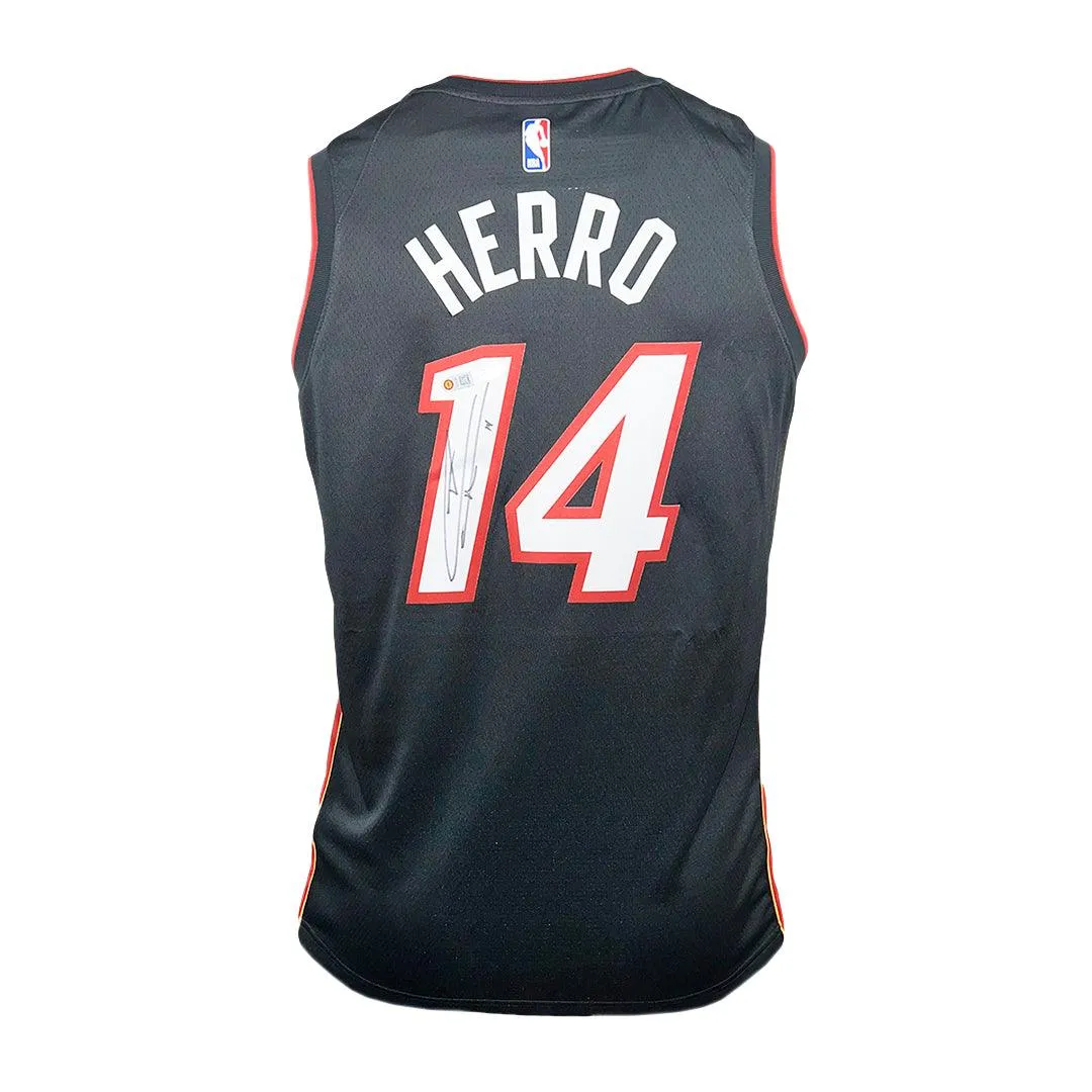 Tyler Herro Signed Nike Swingman Miami Heat Black Basketball Jersey (JSA)