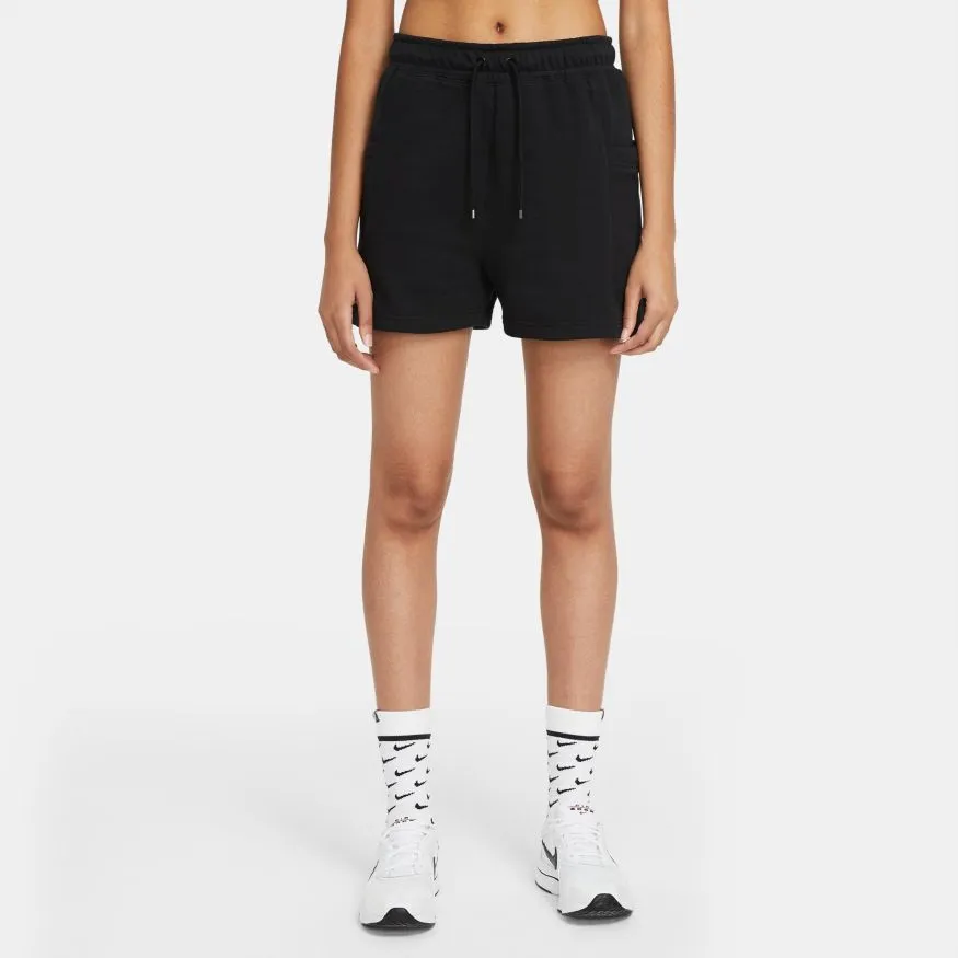 W FLEECE SHORTS "BLACK"